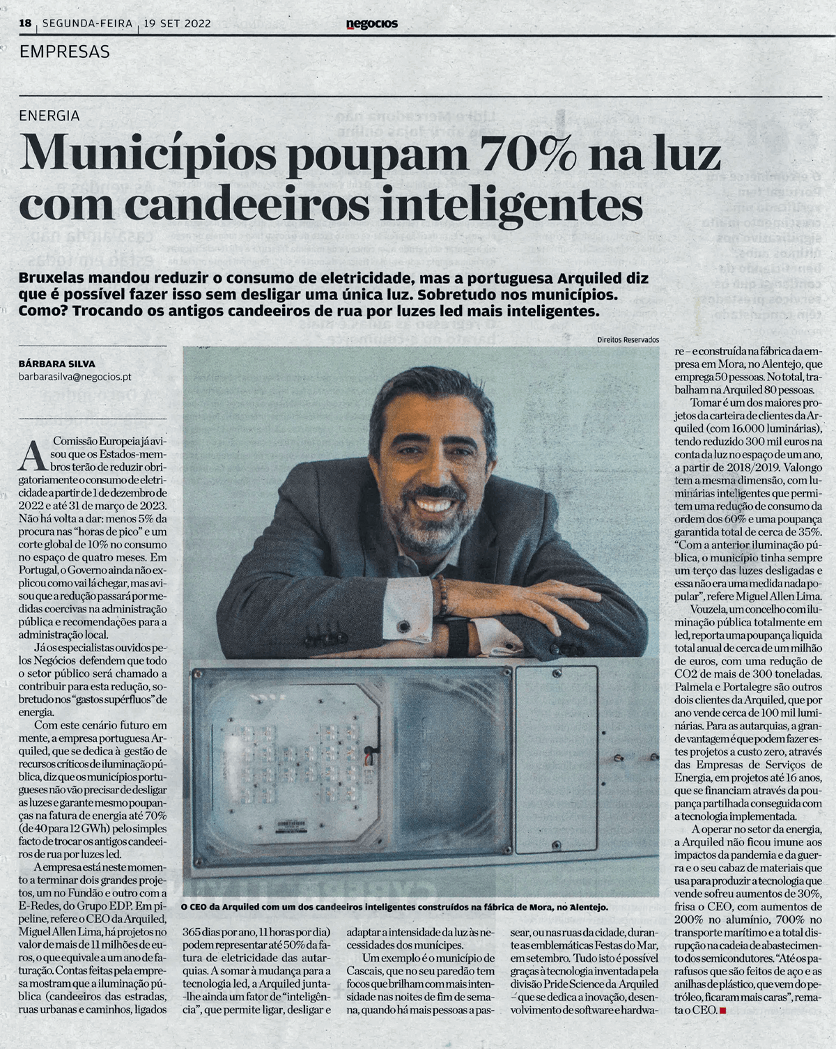 Arquiled - Entrevista Miguel Allen Lima - Jornal de Negócios